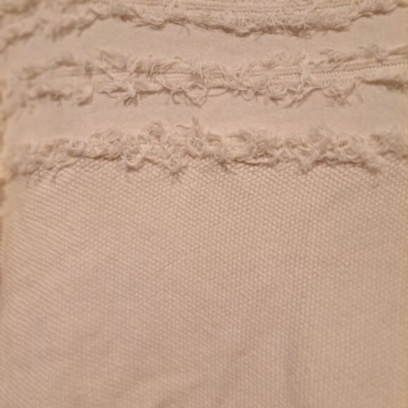 1.State Women's White Swan Raw Edge Combed Cotton Frill Short Sleeve Top sz M - Picture 8 of 10